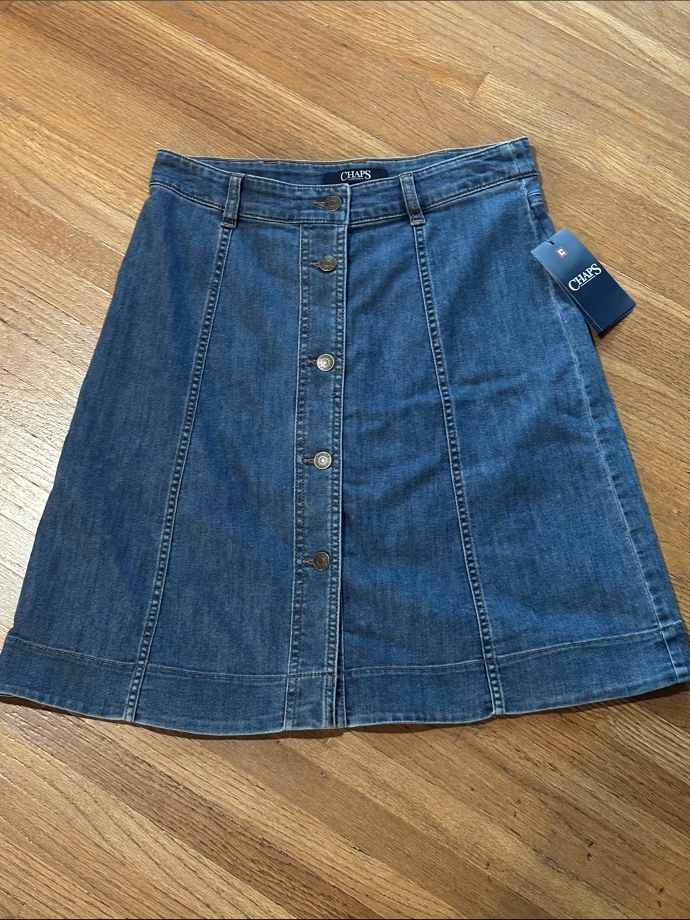 Chaps Denim A-Line Skirt NWT